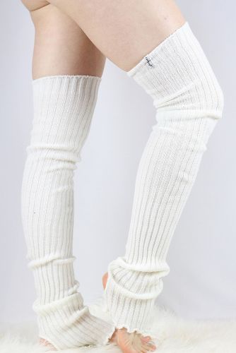 Rarr designs Extra long Stirr-up Knit Legwarmers Cream