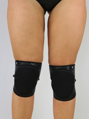 Rarr Designs Velcro Neoprene Gel Dot Grip Pole dance Knee Pads - Black