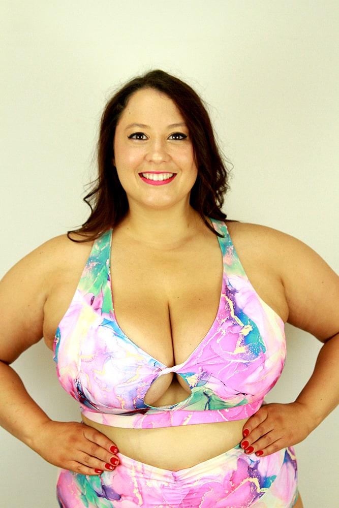 Sunburst Sports Bra in Onyx by Lotus Tribe Clothing/plus Size